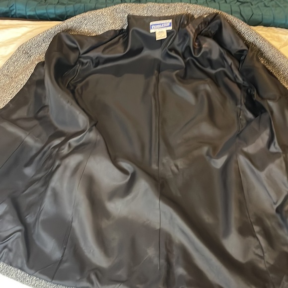 Vintage Pendleton Wool Jacket Blazer 8 Women’s Black Gray Grey - Picture 9 of 13